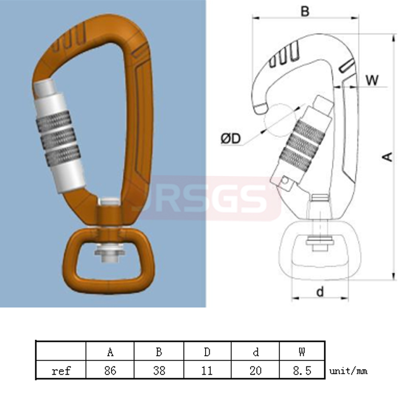 swivel carabiner