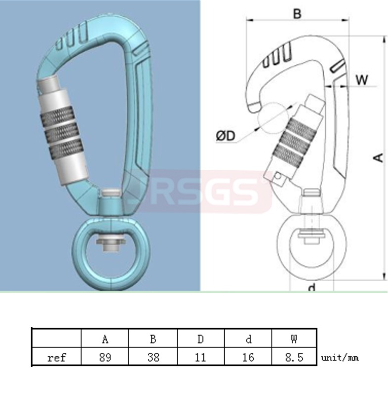 swivel carabiner