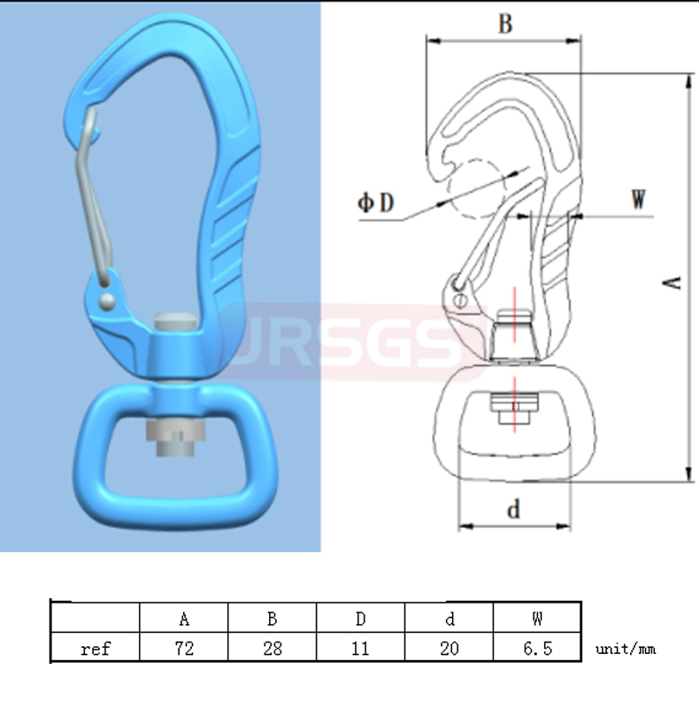 swivel carabiner