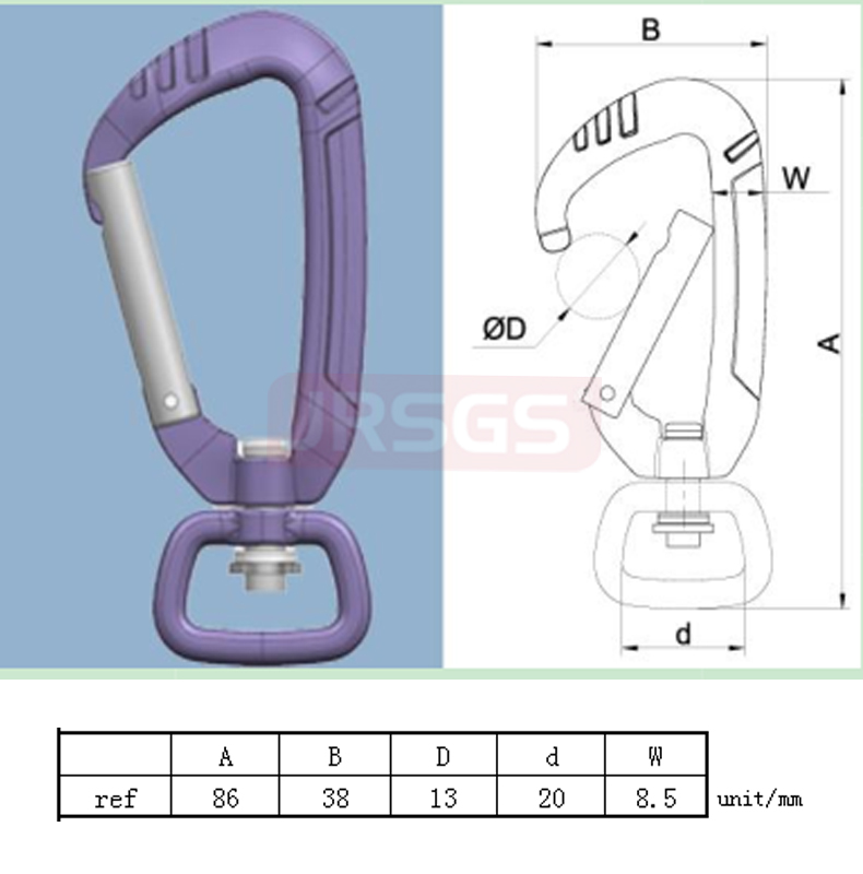 swivel carabiner