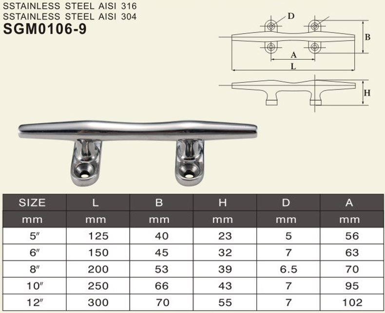 Stainless Steel Cleat