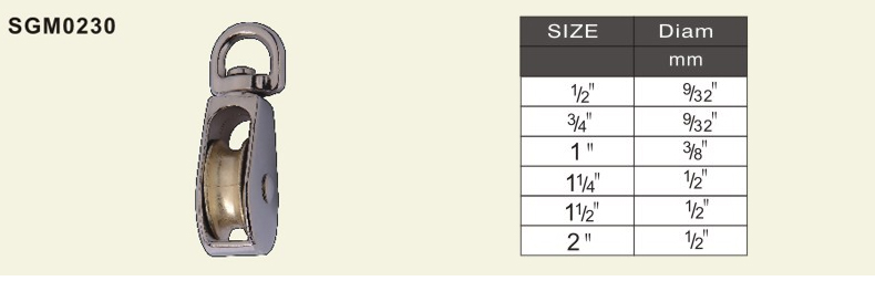 Pulley Single Sheave Swivel Eye