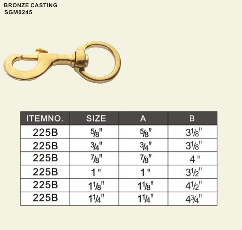 225B Bolt Snap Swivel Round Eye