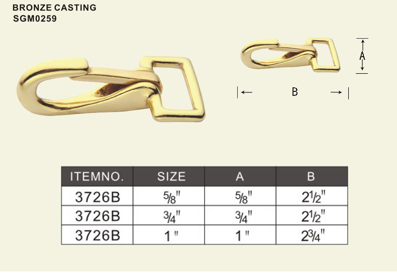 3726B Spring Snap Rigid Strap Eye