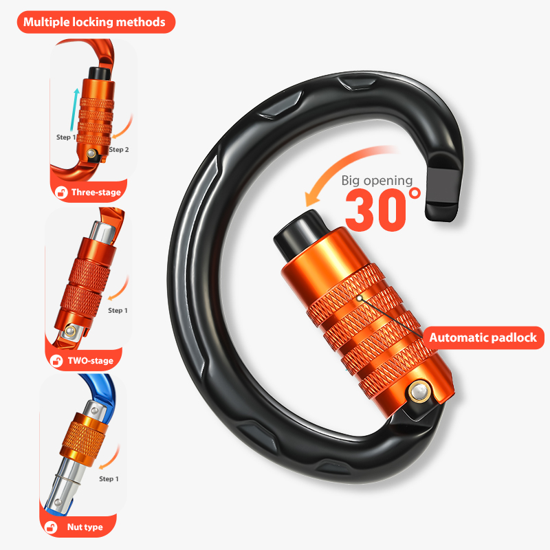 Semicircular shape 20kn Carabiner