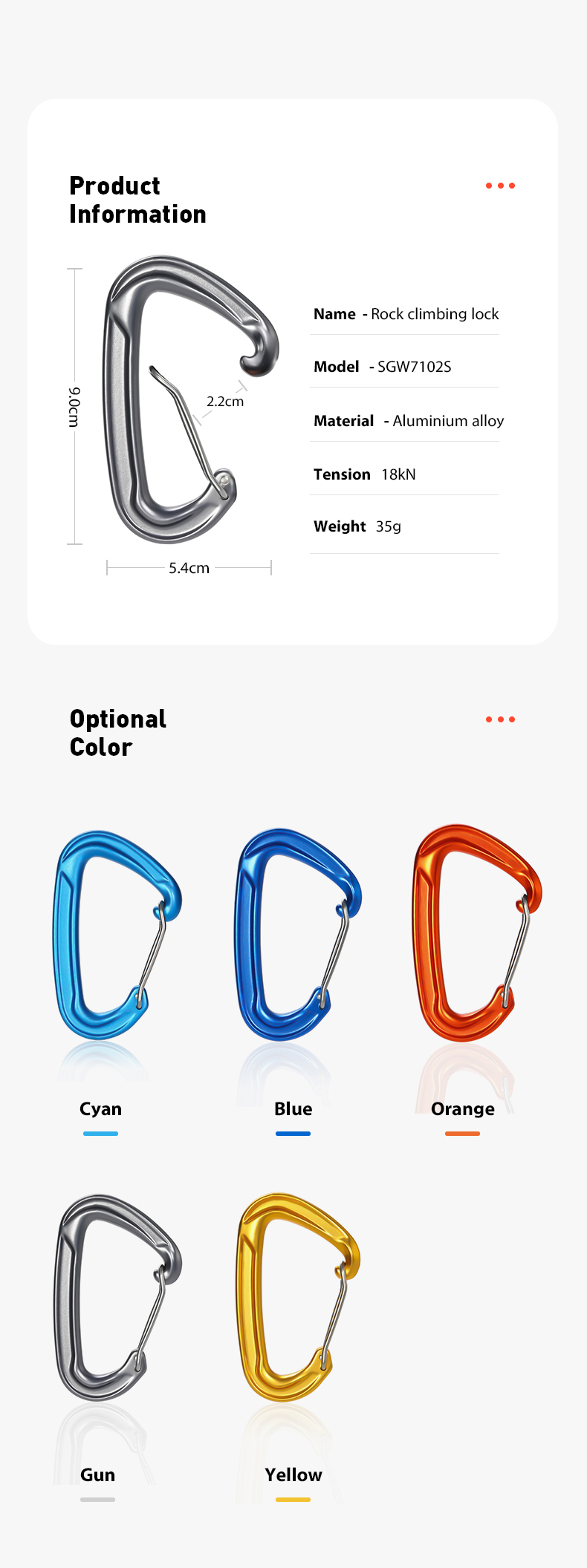 18KN hammock climbing buckle accessories