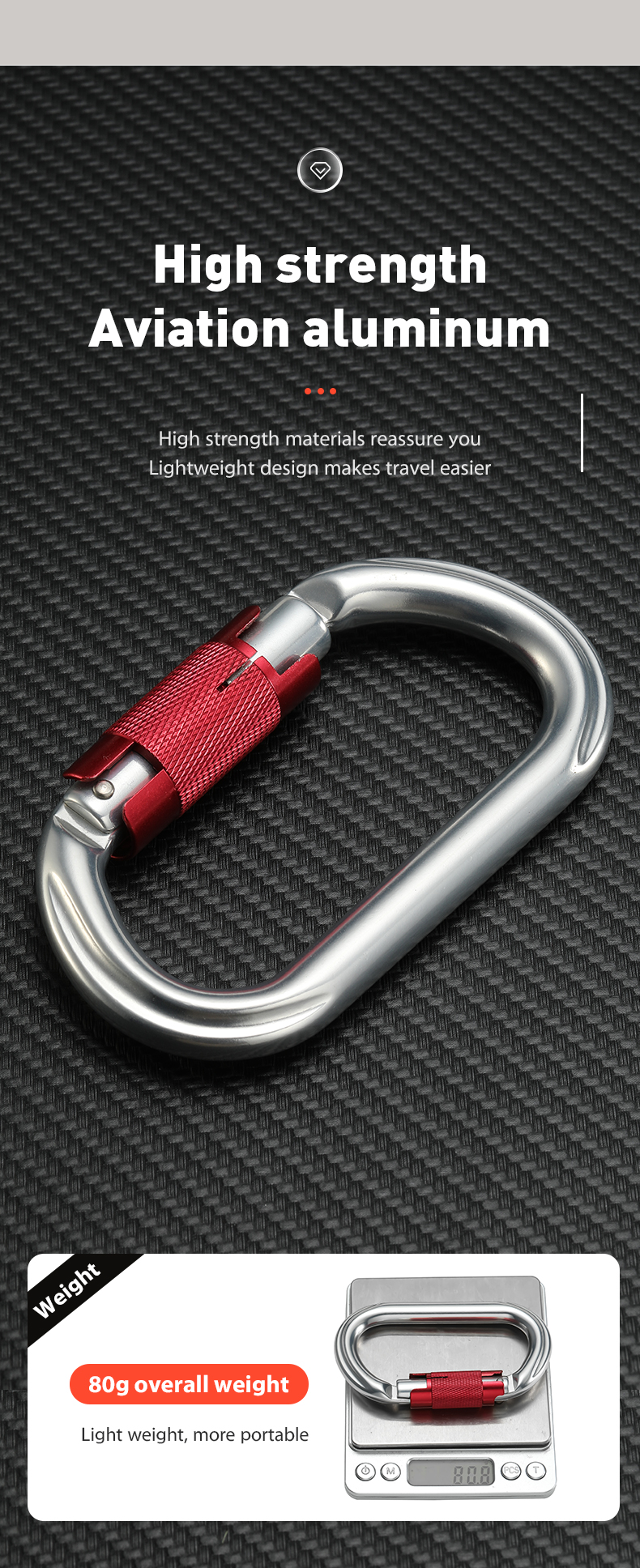 O-shaped 25KN mountain buckle