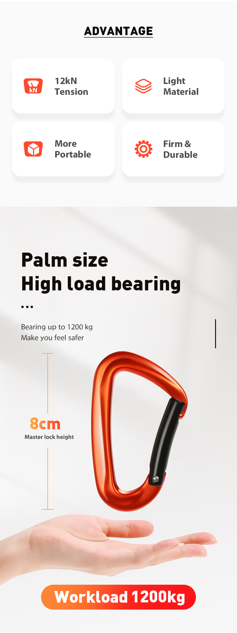 12KN mountaineering buckle accessories