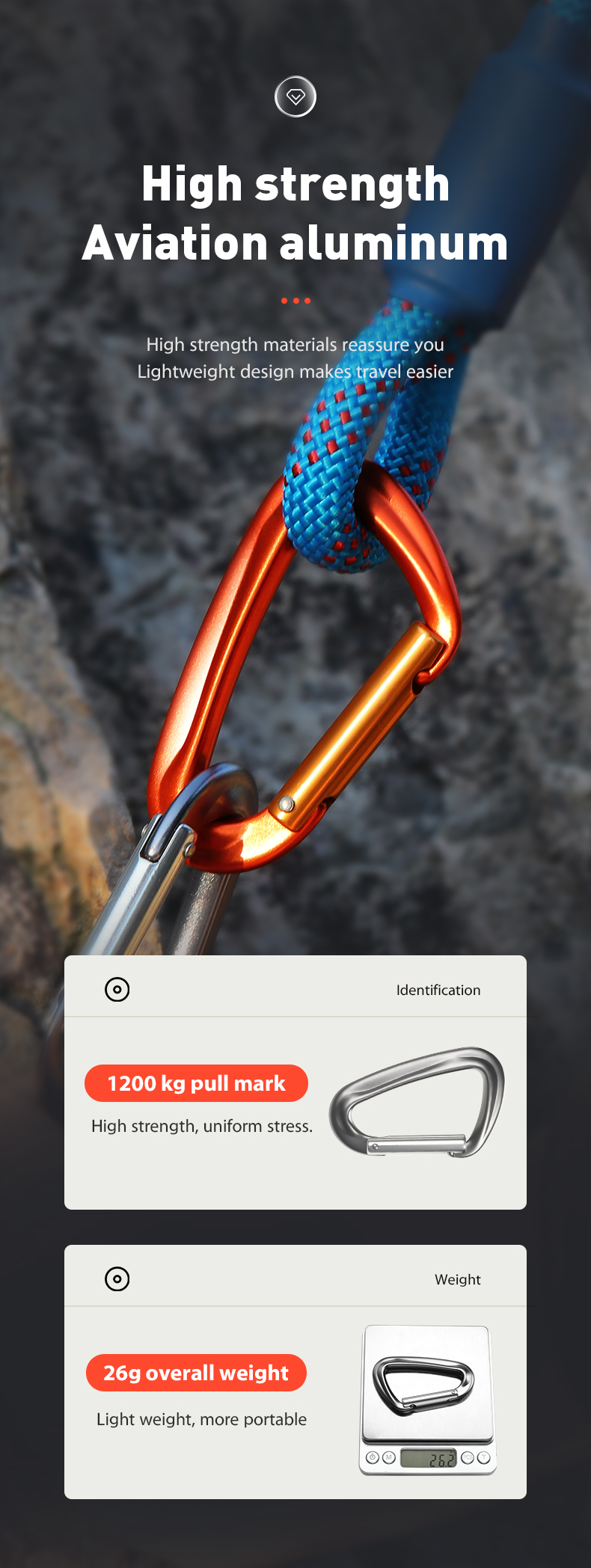 12KN mountaineering buckle accessories