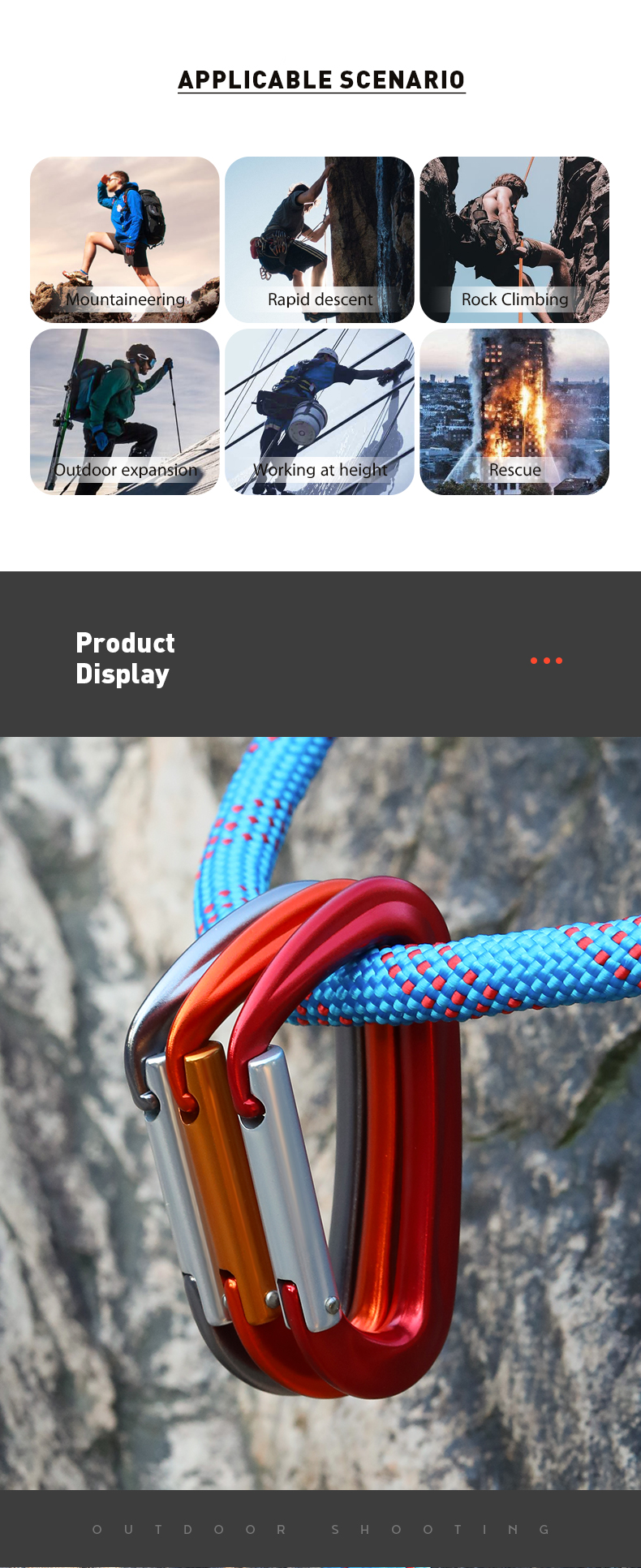 12KN mountaineering buckle accessories