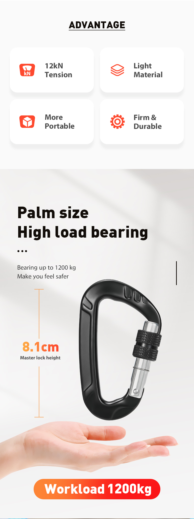 12KN mountaineering buckle accessories