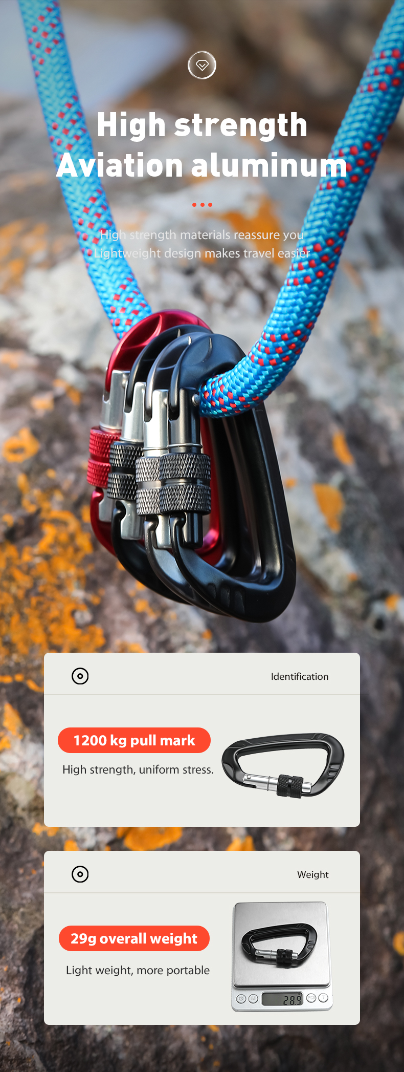 12KN mountaineering buckle accessories