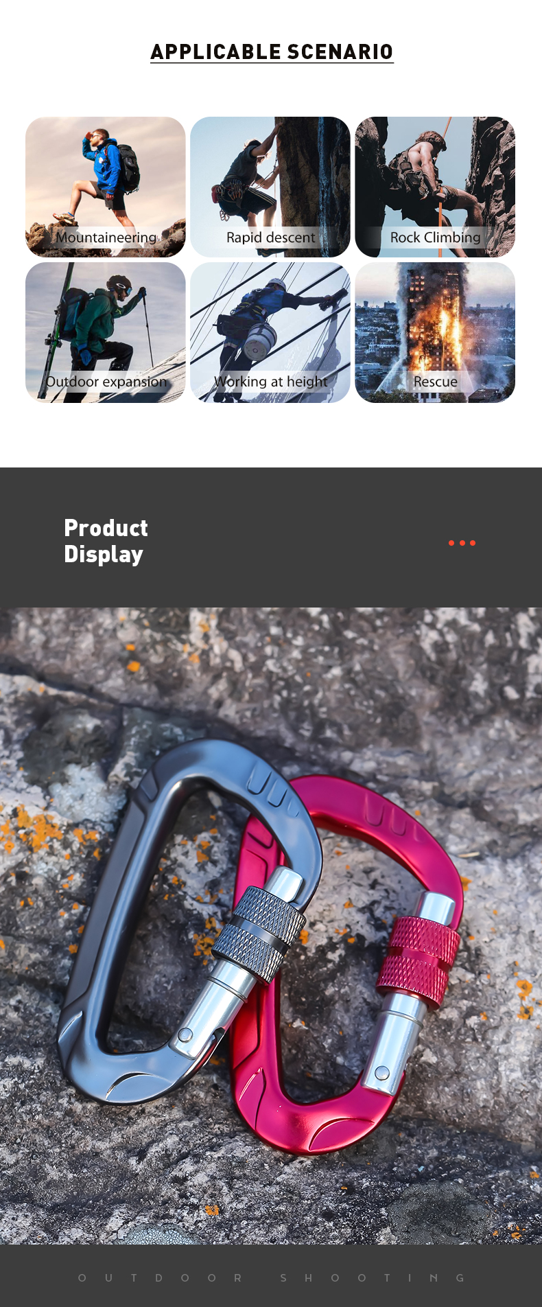 12KN mountaineering buckle accessories