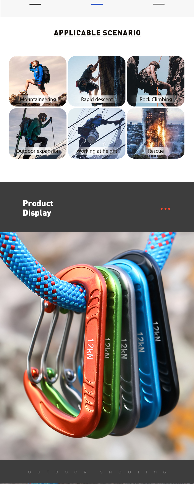 12KN hammock climbing buckle accessories