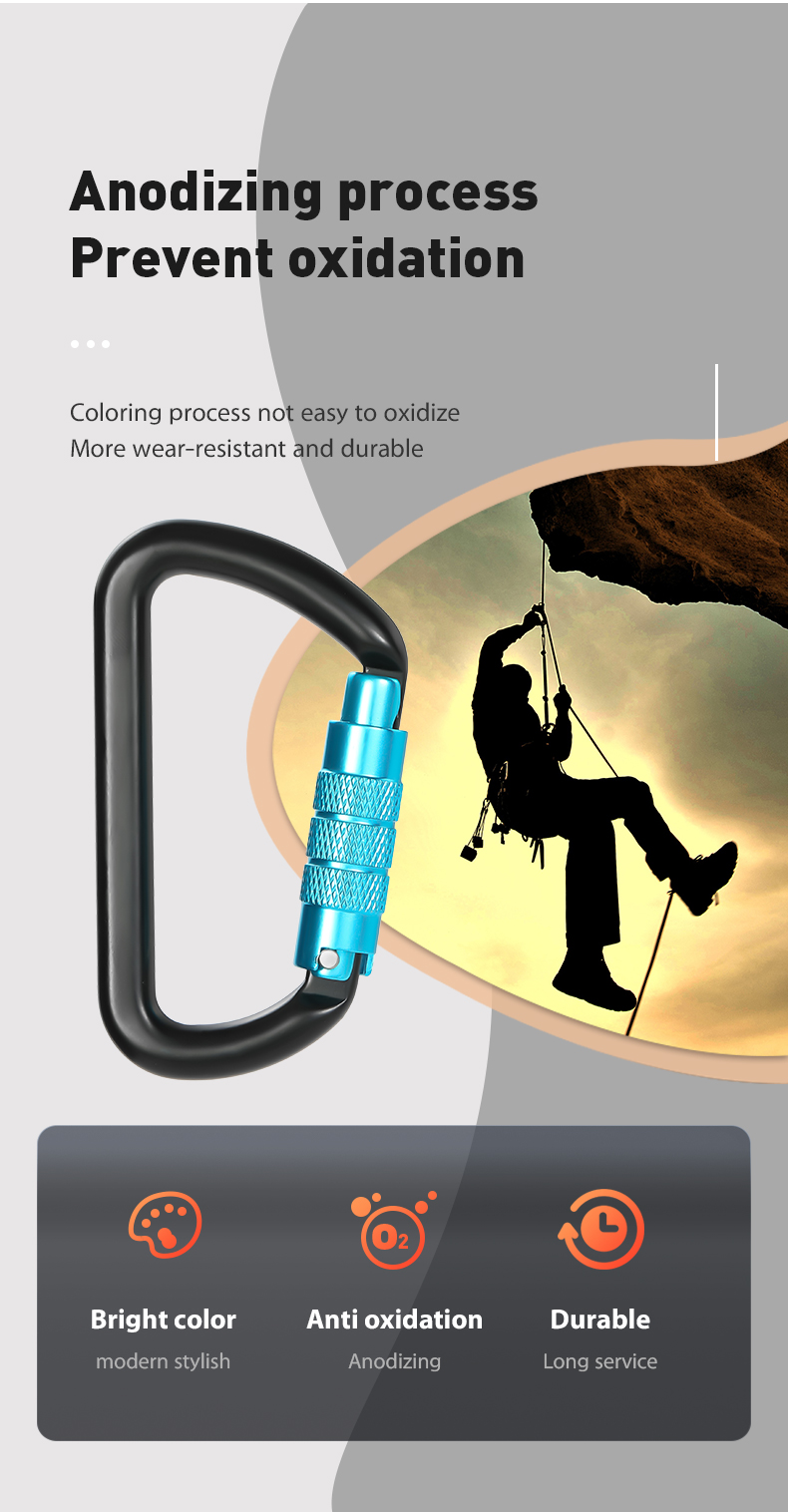 9KN  D-shaped mountain buckle accessories