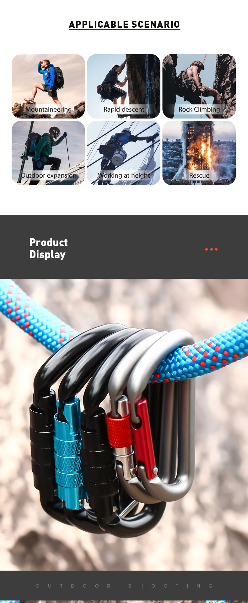 9KN  D-shaped mountain buckle accessories