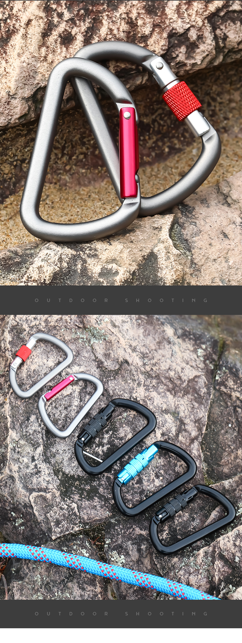9KN  D-shaped mountain buckle accessories