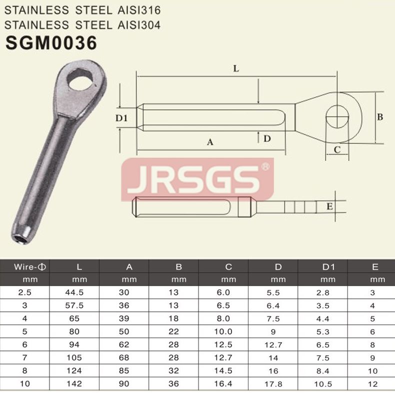 eye swage terminal