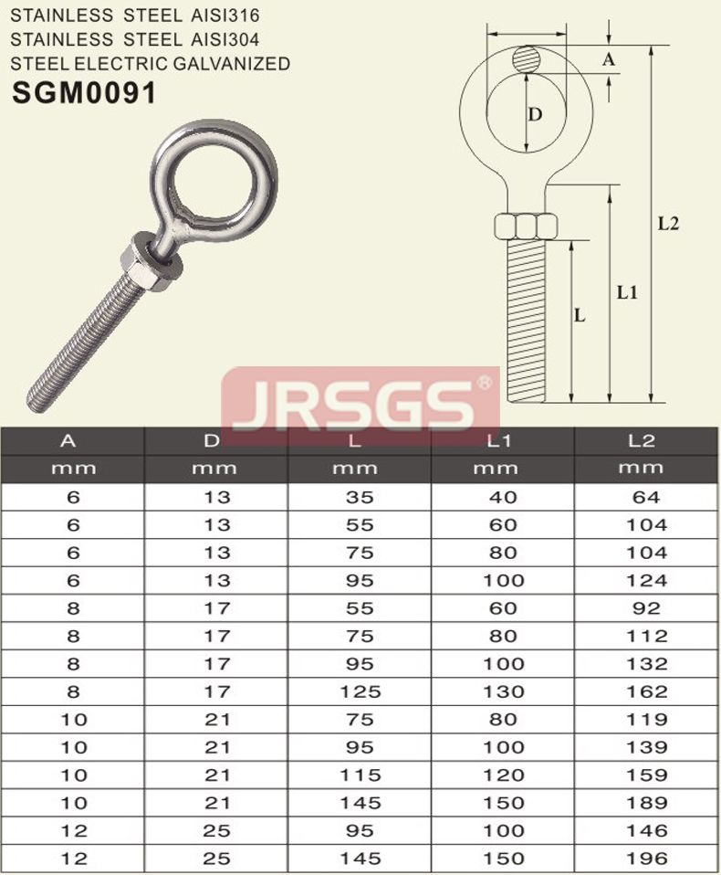 eye bolt with nut