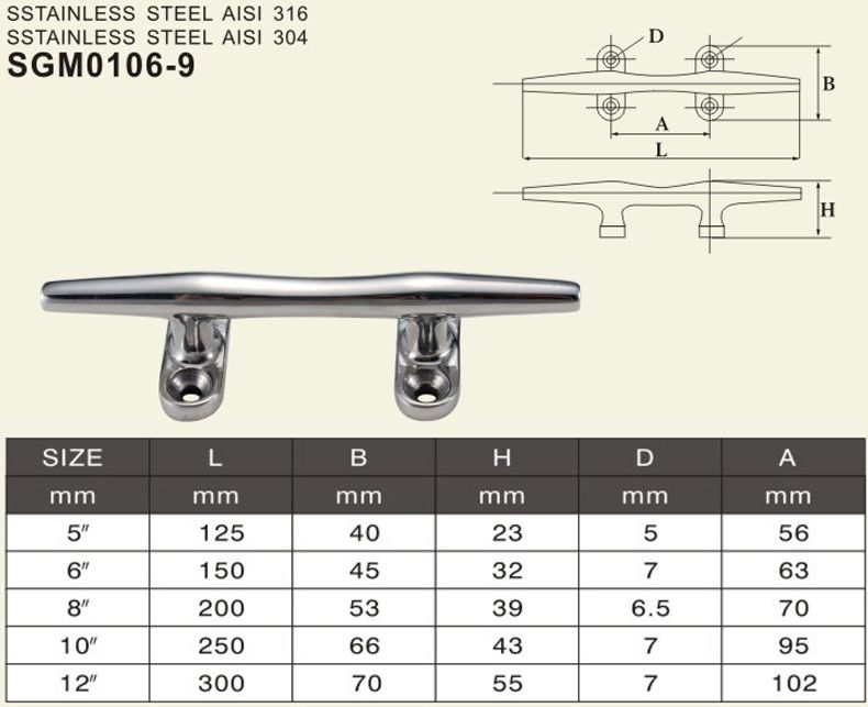 stainless steel cleat