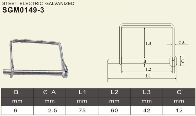 quick pins square type