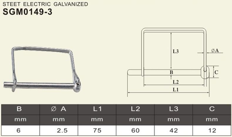 quick pins square type