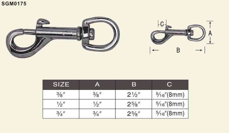 swivel eye bolt snap