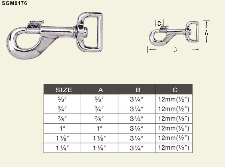 swiveling strap eye bolt snap