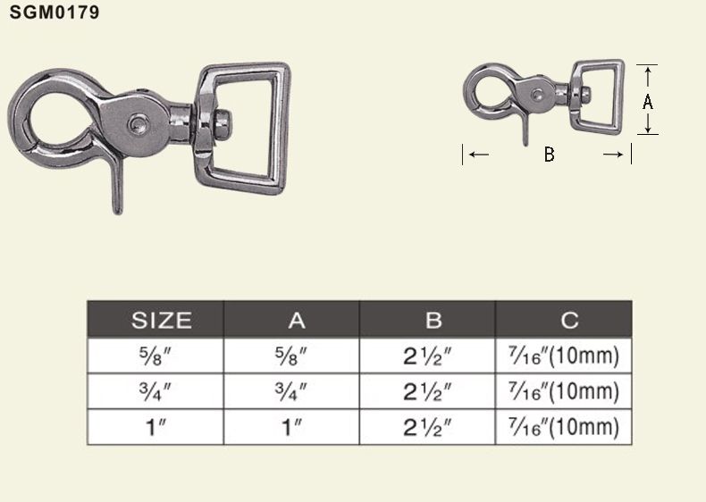 swivel trigger snap strap eye