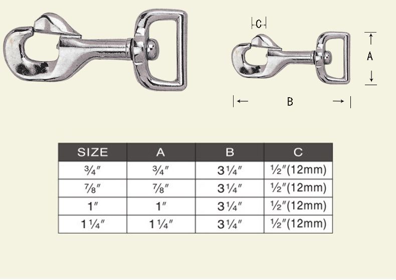 swiveling strap eye bolt snap