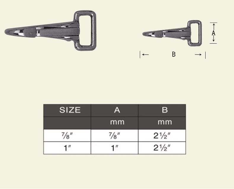 snap hook rigid eye