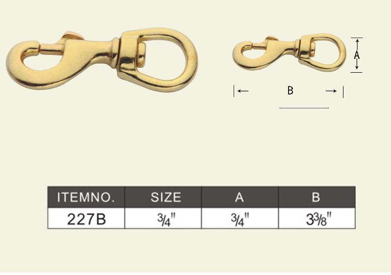227B bolt snap swivel round eye