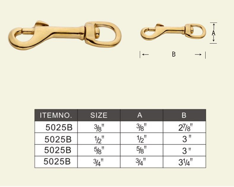 5025B bolt snap swivel round eye