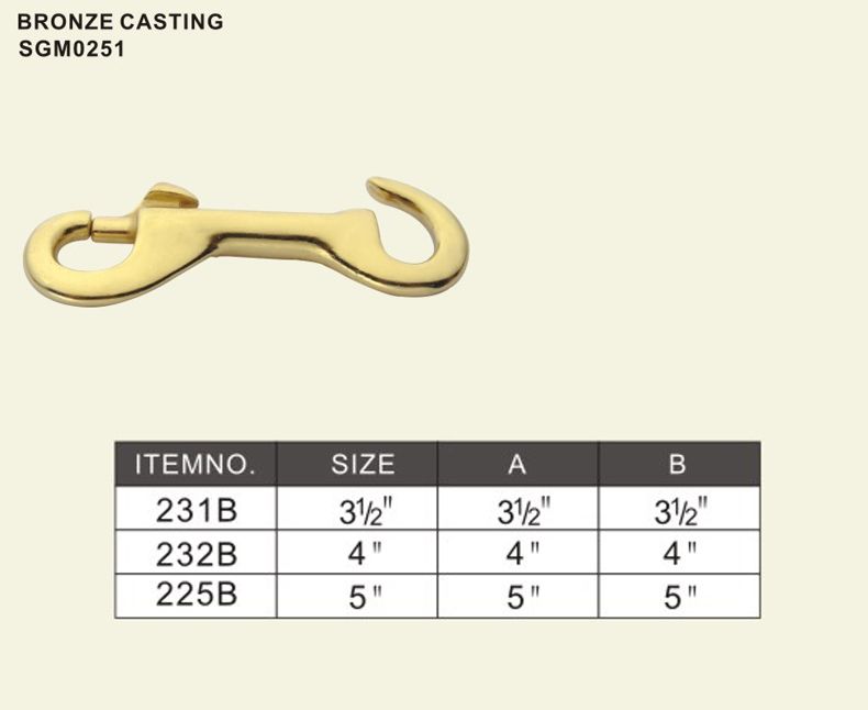 231B bolt snap yigid open eye