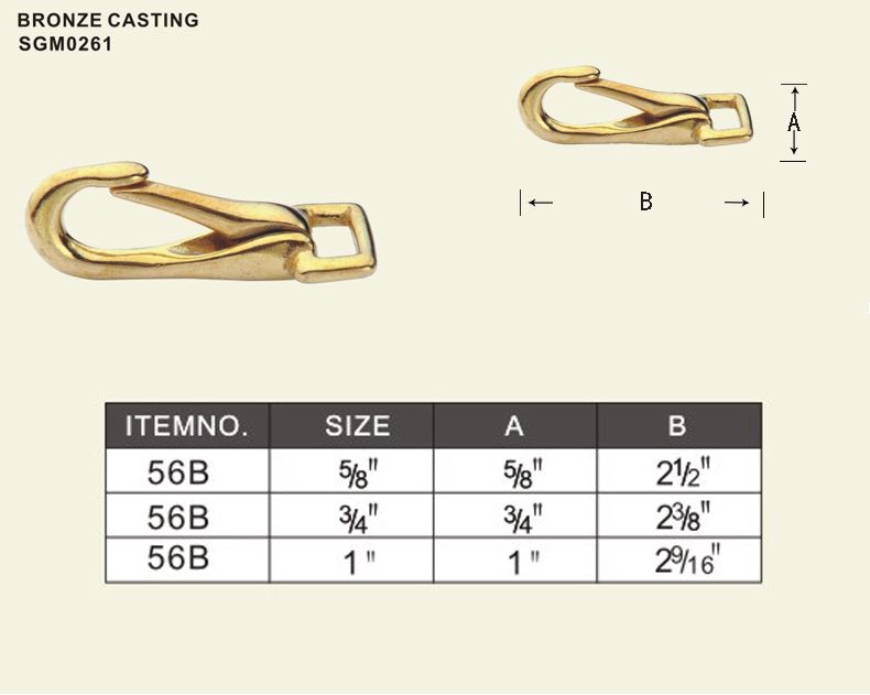 56B spring snap rigid strap eye