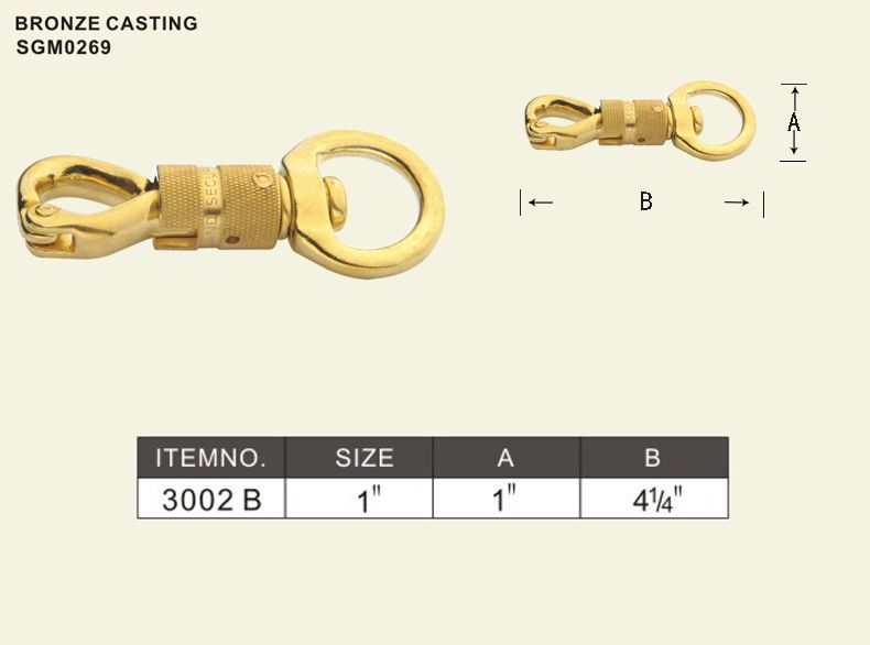 3002B panic hook round eye with rotary protection