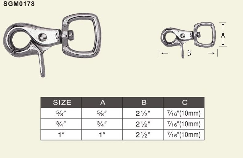 swivel trigger snap strap eye