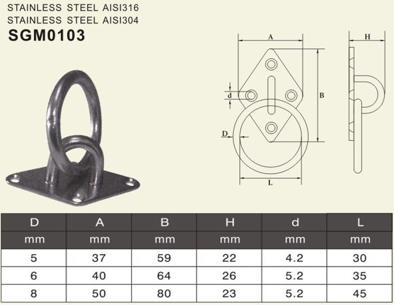 diamond eye plate with ring