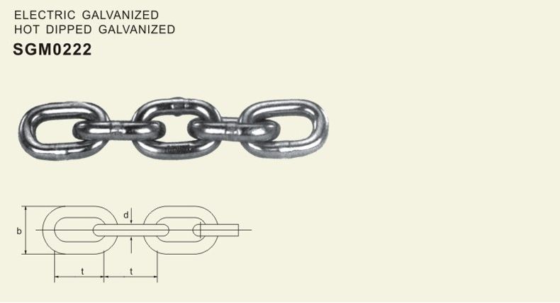 din 5685a c short long link chain