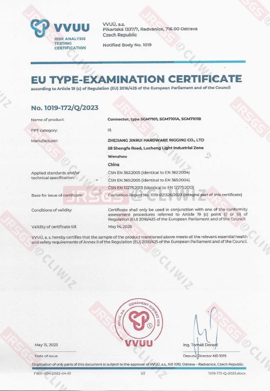 SGM7101, SGM7101A, SGM7101B-CE CERTIFICATE
