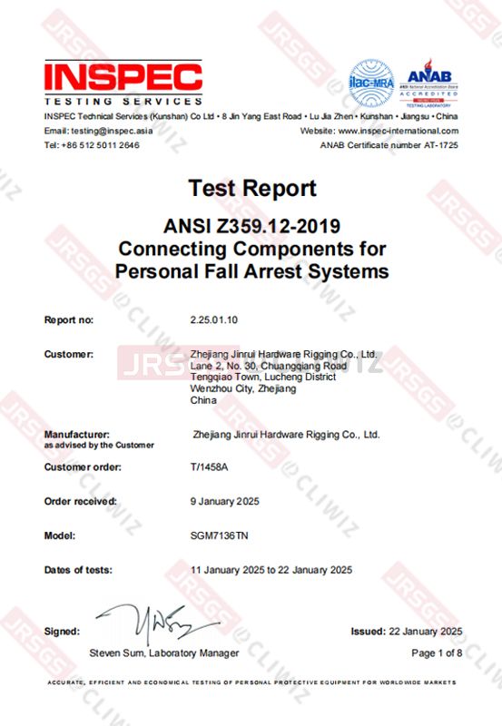 ANSI-SGM7136TN-2&nbsp;25&nbsp;01&nbsp;10&nbsp;report&nbsp;ANSI&nbsp;Z359.12-2019&nbsp;Jiurui&nbsp;2N006