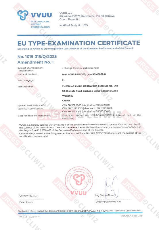 SGM0082-only update 8mm(35kN)-CE CERTIFICATE