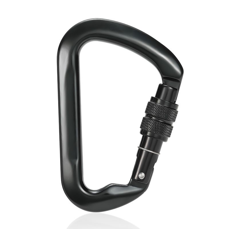Mountaineering Buckle Outdoor Climbing Equipment Wear Resistant D-Type Safety Hook Aluminum Alloy Thread