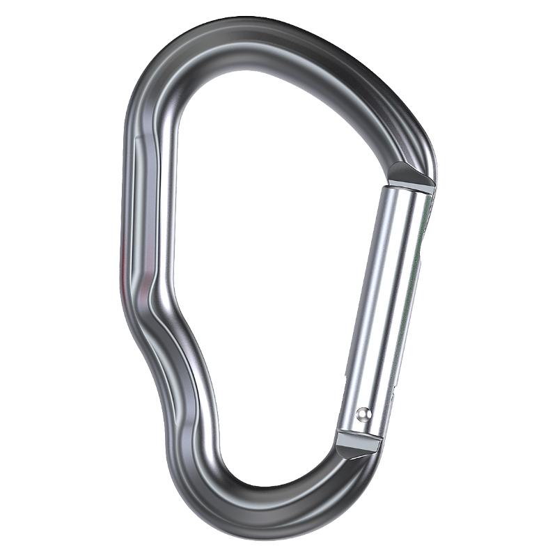 Mountaineering Buckle Outdoor Climbing Equipment Wear Resistant HMS Type Safety Hook Aluminum Alloy Straight Door Quick Hanging