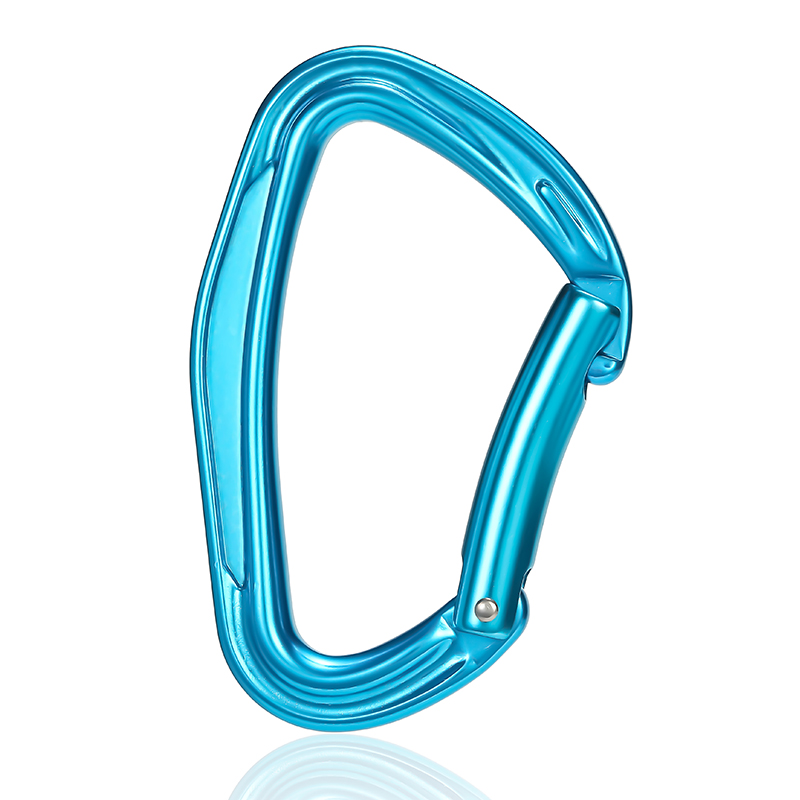 Mountaineering Buckle, Outdoor Climbing Equipment, Wear-Resistant D-Type Safety Hook, Aluminum Alloy Curved Door, Quick Hanging