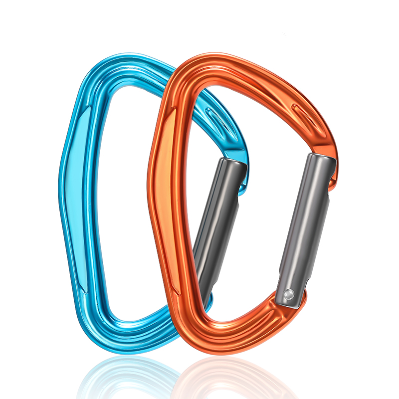 Mountaineering Buckle Outdoor Climbing Equipment Wear Resistant D-Type Safety Hook Aluminum Alloy Straight Door Quick Hanging