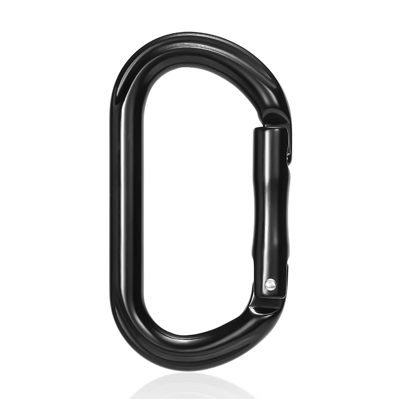 Mountaineering Buckle Outdoor Mountaineering Climbing Equipment Wear Resistant O-Shaped Safety Hook Aluminum Alloy Irregular Straight Short Hook Quick Hanging