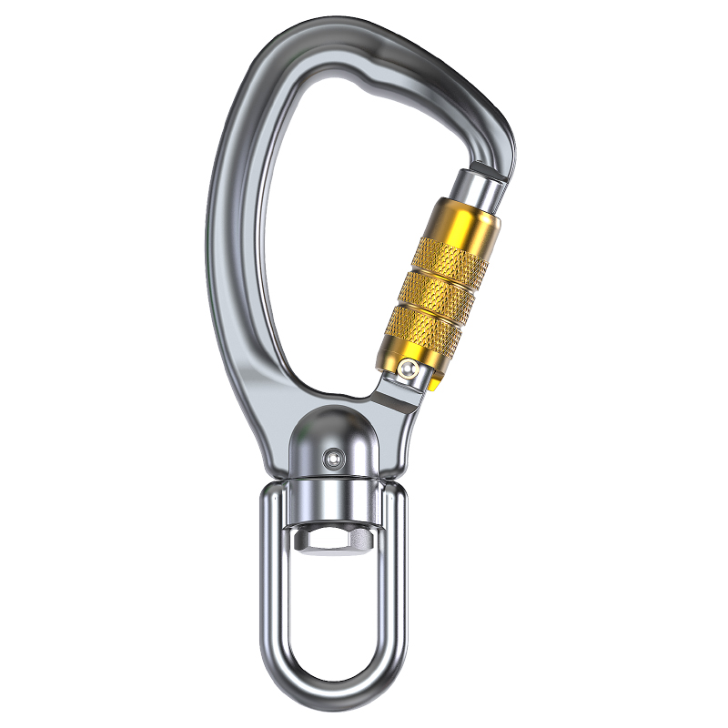 Mountaineering Buckle Outdoor Climbing Equipment Wear-Resistant Special-Shaped Safety Hook Aluminum Alloy Automatic Two-Stage Main Lock