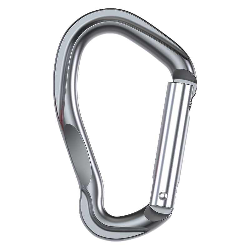 Mountaineering Buckle Outdoor Climbing Equipment Wear Resistant HMS Type Safety Hook Aluminum Alloy Straight Door Quick Hanging