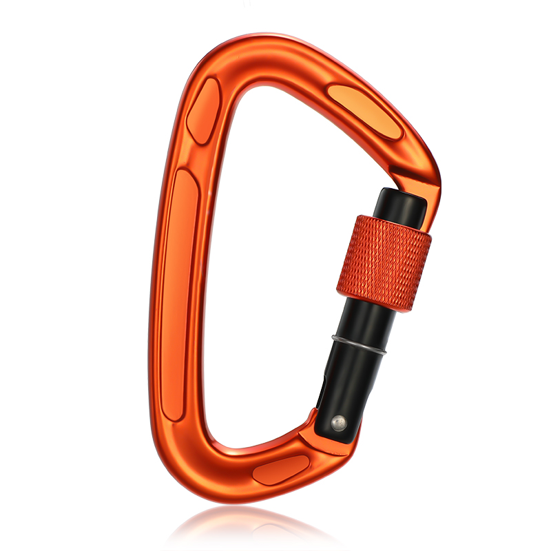 Mountaineering Buckle Outdoor Climbing Equipment Wear Resistant D-Type Safety Hook Aluminum Alloy Thread
